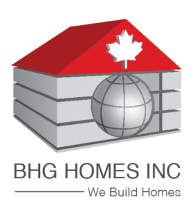 Logo of BHG Homes Inc with globe.